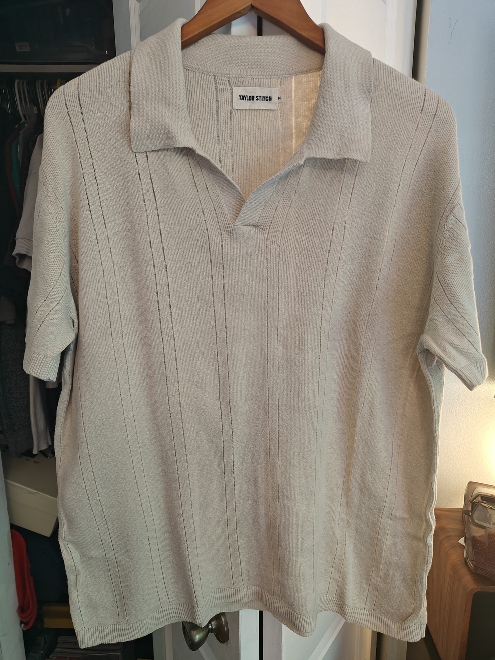Taylor Stitch Valencia Linen Sweater Polo - Johnny Collar - Picture 2 of 9